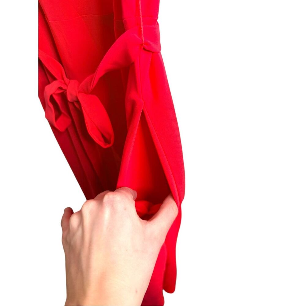 Amanda Uprichard Elondra Midi Dress Electric Rouge Fit & Flare Size Large NWT - Picture 4 of 8